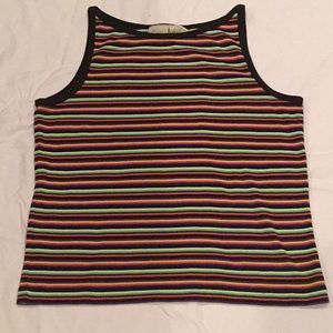 Lg Fiorlini Black Multi Stripe Tank